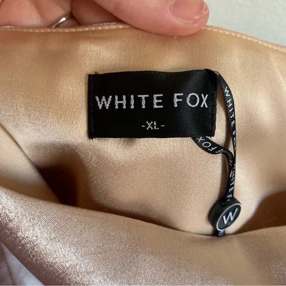 White Fox Champagne Willow Wrap Dress - Picture 6 of 7